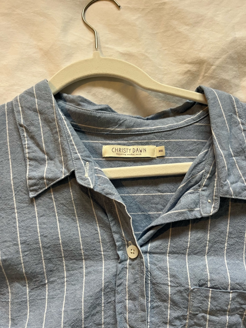 Christy Dawn Blue Striped Button-Up Shirt